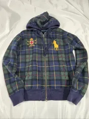 ポロタータンチェックBIGポニーZIP UP