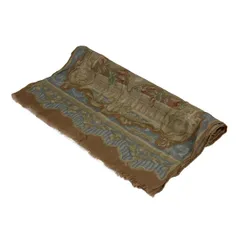 ETRO(エトロ) ストール(ショール) - ブラウン×ブルーグレー×マルチ 花柄 カシミヤ、シルク