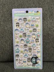 正規品 サンリオ はぴだんぶい ボンボンドロップシール mini クリア立体シール ハンギョドン ポチャッコ バッドばつ丸 けろけろけろっぴ あひるのペックル