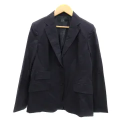 ジェイクルー J.CREW テーラードジャケット ミドル丈 シングルボタン 無地 S 紺 ネイビー /YK32のサムネイル