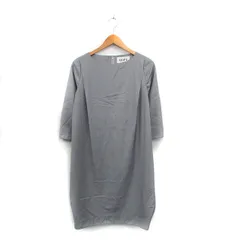 ロペ ROPE ワンピース 膝丈 七分袖 シンプル 36 グレー 灰 /KT16