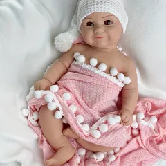 【まるで本物】20インチ シリコン製 新生児人形 3Dペイント スキン ボルンアイズ リボーンドール マディー 女の子 お風呂OK ディスプレイ ギフト コレクション【リアルな可愛さ】