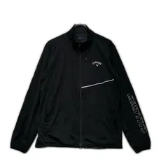 中古 メンズ キャロウェイ Callaway フルジップアウター L 黒 ブランドロゴ スターストレッチ