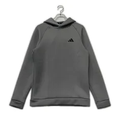 中古 メンズ アディダスゴルフ adidas GOLF パーカー S グレー エンボスプリント ダンボールニット