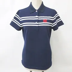 キャロウェイ CALLAWAY ゴルフ シャツ ポロシャツ 半袖 ライン 刺繍 ロゴ 紺 白 赤 ネイビー ホワイト レッド L