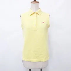 パーリーゲイツ PEARLY GATES ポロシャツ ゴルフ スポーツウェア ノースリーブ 黄 イエロー 1