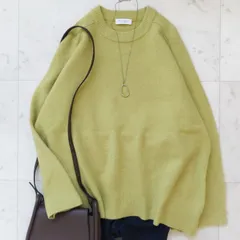 冬物セール！500円クーポン発行中♪【ビューティアンドユース ユナイテッドアローズ】クルーネックニット サイズM  イエロー カシミヤ混