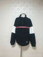 ジェニュインSAINT LUIS WHOOD/メンズ ブラックTシャツ 105/メンズTシャツ 105/メンズ ハーフジップ 105