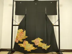 平和屋着物■豪華黒留袖　駒刺繍　仕覆吉祥文　金彩　正絹　逸品　DABA8796du