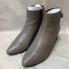 卑弥呼 ヒミコ 【Made in Japan】 ５cmヒール ベルトデザインブーツ グレー 23.5 レディース USED