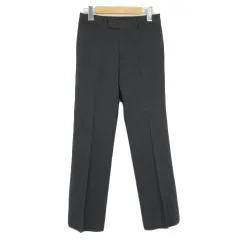 ミッシェルクラン MICHEL KLEIN パンツ セミフレア センタープレス ウール 38 グレー