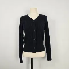 0154 the AtG 24ss ネイビー ケーブル編み ニット カーディガン 55