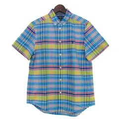 ラルフローレン 半袖シャツ 大きいサイズ コットン トップス メンズ XL(18-20)サイズ ブルー×イエロー RALPH LAUREN 【中古】