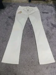 ディースクエアード2 白 デニム パンツ ブーツカット ズボン 26 27