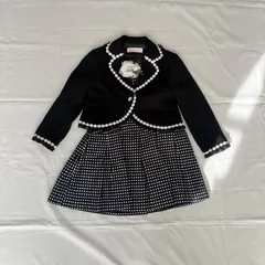 訳あり pinky wolman ピンキーウォルマン クリーニング済み 子どもスーツ ワンピース ドット柄 サイズ110㎝ 女の子 可愛い おしゃれ 卒園式 入学式 発表会 結婚式 冠婚葬祭