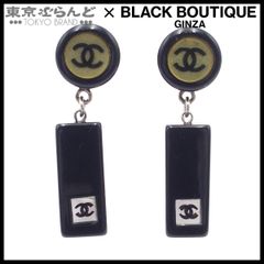 CHANEL ココマーク フラワー ピアス ブラック ゴールド - メルカリ