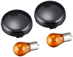 Brand new Kijima motorcycle parts, dark smoke turn signal lenses for bullet-type turn signals, set of two, HD-01288