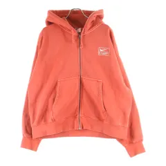 NIKE (ナイキ) ×STUSSY FULL ZIP PIGMENT DYED FLEECE HOODIE ステューシー フルジップ ピグメントダイ フリース フーディー パーカー レッド FJ9161-642