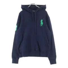 POLO RALPH LAUREN (ポロラルフローレン) 刺繍ロゴ プルオーバーパーカー ネイビー