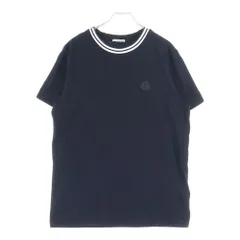 MONCLER (モンクレール) ラバーワッペン 半袖Tシャツ カットソー ブラック F10918C71700 8390T