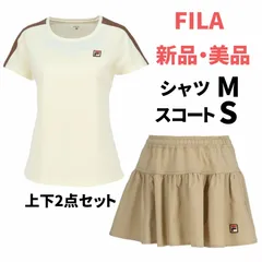 FILA  フィラ  テニス  ウェア  シャツ  スコート  上下セットアップ  МSサイズ  新品 美品  アイボリー 茶ベージュ