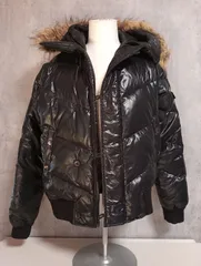 COMME CA ISM(コムサイズム) ファー付N-2Bダウンジャケットarchive平成ギャルお兄系光沢Y2K00s