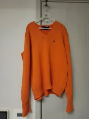 ポロ ニット オレンジ