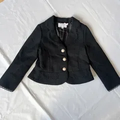 美品　any FAM  エニィファム 子ども用 120 スーツ ツイード セレモニースーツ ジャケット 女の子 卒園式 入学式 発表会 結婚式 冠婚葬祭 おしゃれ 可愛い レース ポリエステル100%