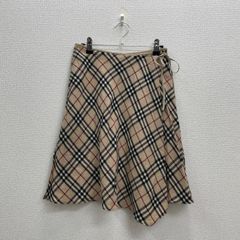 バーバリーブルーレーベル ノバチェック柄ラップスカート【美品