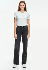 リーバイス バギー ブーツカット ブラック デニム パンツ レディース 26