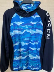 GOSENパーカー ネイビー×ブルー S