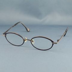 眼鏡 AKITTO loz USED品 アキット チタン スワロフスキー レディース
