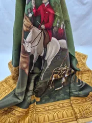 【used品】美品！RALPH LAUREN レディーススカーフ シルク100% MADE IN ITALY