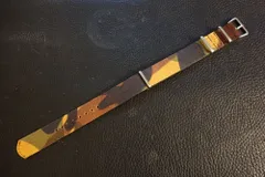 ◆Leather NATO G10Strap◆高品質本牛革イタリア産エルヴァケーロ 迷彩 カモ カスタムオーダー(ラグ幅/バックルカラー)受注生産 納期10日前後　腕時計ベルト