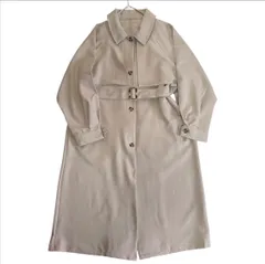 トレンチコート ロング丈 サンドベージュ Mサイズ　ベルト付き　タグ外しアウトレット品