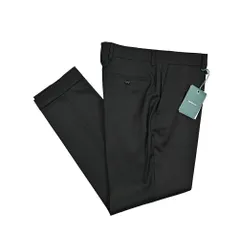 BERWICH ベルウィッチ / YRETRO スラックス ノータック パンツ 秋冬 ヴァージンウール 100% ブラック イタリア製 433946