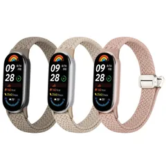 【人気商品】Smart Xiaomi Band 10/9/8 交換バンド mi band 10 コンパチブル 替えバンド mi strap 9/8 換えベルトマグネット ナイロン な編み込み 【3枚入り】 素材 金属磁気 耐久性 弾力性 伸縮性 軽量 メンズ