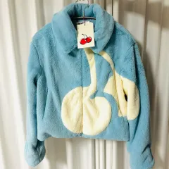 キルシー ビッグ さくらんぼ ボア ファー アウター スカイ サイズ 1