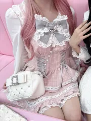量産型ロリータ フリル ピンク ワンピース