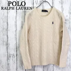 POLO RALPHLAUREN　ポロラルフローレン　カシミヤ＆ウール　ケーブルニット　クルーネックセーター　【国内正規品】