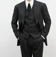 カーター ウール ストライプ スーツセットアップ (新品/専門スーツ工程)