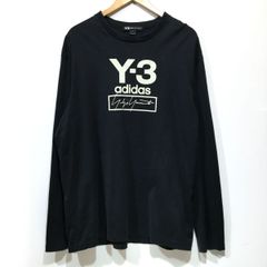 Y-3 adidas ワイ・スリー アディダス Yohji Yamamoto ヨウジヤマモト ロングスリーブ Tシャツ L FJ0406 ブラック ※中古 【津山店】