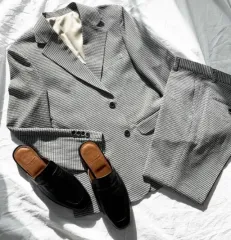 チェック シアサッカー スーツセット(新品)