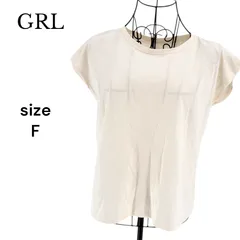 GRL グレイル ノースリーブ Tシャツ カットソー ホワイト コットン サイズフリー フリーサイズ F レディース