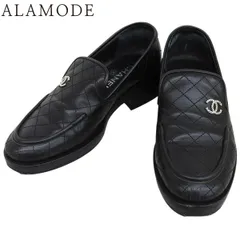 CHANEL(シャネル) マトラッセ ココマークローファー フラットシューズ/ローファー アパレル 靴 くつ シューズ 厚底 38 レザー ブラック黒 シルバー金具 G38096 レディース 40802175128【中古】【アラモード】