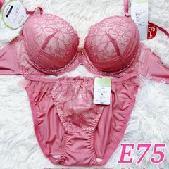 ブラショーツセット E75 総レース ビジュー 可愛い エレガント 上品 フルバック  ランジェリー 下着セット