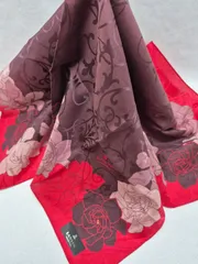 【新品】LANVIN シルク混合ハンカチ 大判サイズ ミニスカーフ