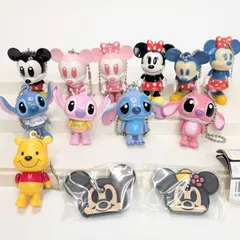 ディズニー　プーさん　スティッチ　ミニー ぶらぶらキーホルダー　レトロ　当時物 希少非売品