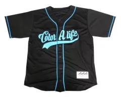 【中古】ポロシャツ・ワークシャツ(男性アイドル) 與真司郎 ベースボールシャツ ブラック 「AAA DOME TOUR 2018 COLOR A LIFE」 AAA Party会員限定