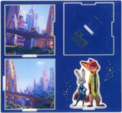 【中古】アクリルスタンド・アクリルパネル ジュディ・ポップ＆ニック・ワイルド DIM FFアクリルスタンド 「ズートピア」